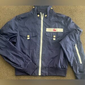 Women’s Cavi Lightweight Jacket Size S ~ Navy Blue & White
